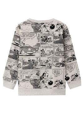 Sudadera Name It Obis Mickey Beige Para Niño