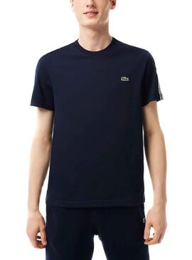 Camiseta Lacoste Raya Logo Marino para Hombre