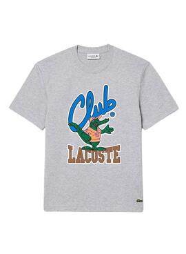 Camiseta Lacoste Club Relaxed Gris Unisex