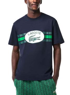 Camiseta Lacoste Monograma Marino para Hombre