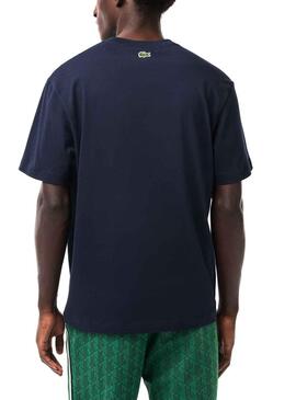 Camiseta Lacoste Monograma Marino para Hombre