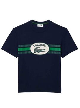 Camiseta Lacoste Monograma Marino para Hombre