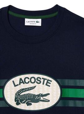 Camiseta Lacoste Monograma Marino para Hombre