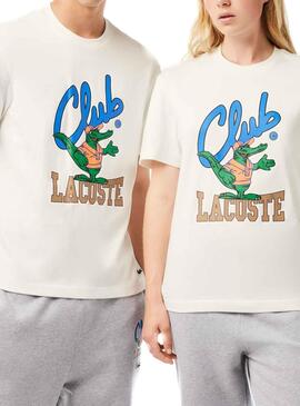 Camiseta Lacoste Club Relaxed Blanco Hombre Mujer
