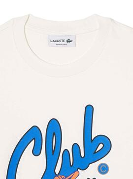 Camiseta Lacoste Club Relaxed Blanco Hombre Mujer