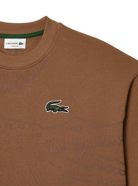 Pull lacoste marron sales
