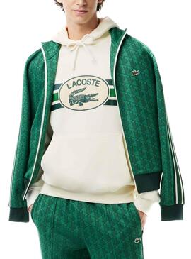 Sudadera Lacoste Monograma Blanco para Hombre