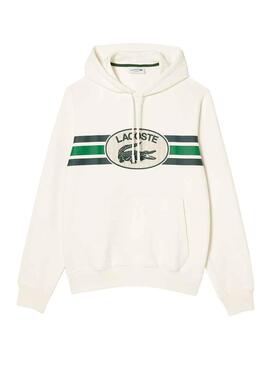 Sudadera Lacoste Monograma Blanco para Hombre