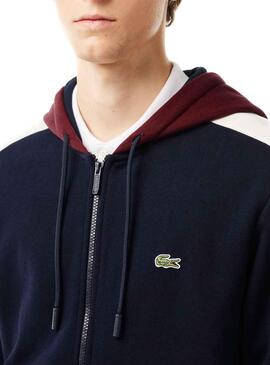 Sudadera Lacoste Jogger Cremallera Marino Hombre