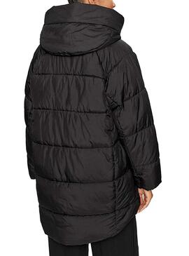 Abrigo Only Acolchado Asta Negro Para Mujer
