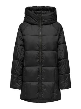 Abrigo Only Acolchado Asta Negro Para Mujer