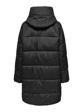 Abrigo Only Acolchado Asta Negro Para Mujer
