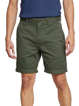 Bermuda Tommy Jeans Essential Chino Verde Hombre