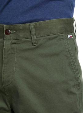 Bermuda Tommy Jeans Essential Chino Verde Hombre