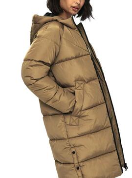 Chaqueta Only Amanda Long Tostada Para Mujer