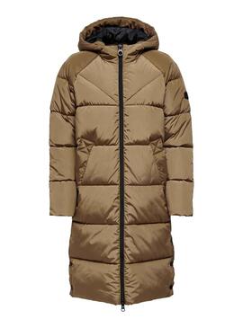 Chaqueta Only Amanda Long Tostada Para Mujer
