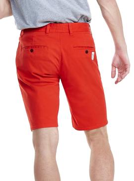 Bermuda Tommy Jeans Essential Chino Rojo Hombre