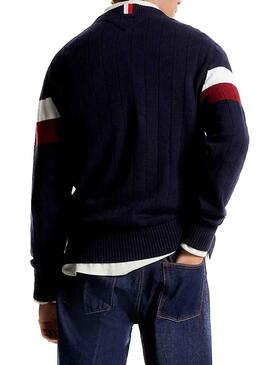 Jersey Tommy Hilfiger Color Block Marino Hombre