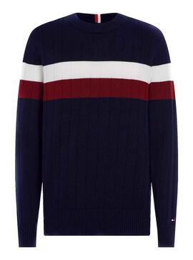 Jersey Tommy Hilfiger Color Block Marino Hombre