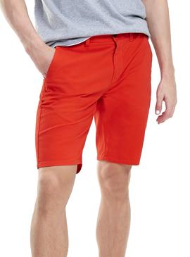 Bermuda Tommy Jeans Essential Chino Rojo Hombre