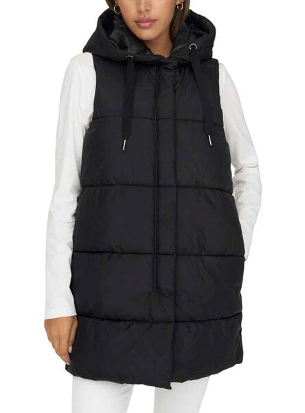  Loyalt Chaleco Puffer para mujer, chaleco largo con capucha y  cierre completo, sin mangas, chaqueta de moda, Negro, M : Ropa, Zapatos y  Joyería