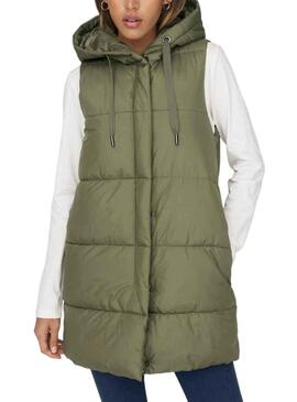 Chaleco Only Asta Puffer Verde Para Mujer