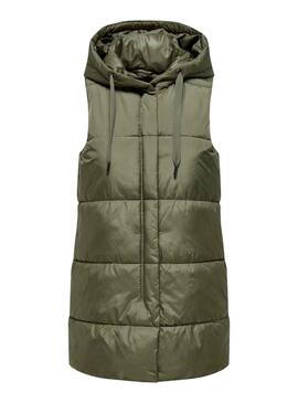 Chaleco Only Asta Puffer Verde Para Mujer