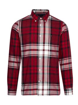 Camisa Tommy Hilfiger Oxford Tartan Rojo Hombre