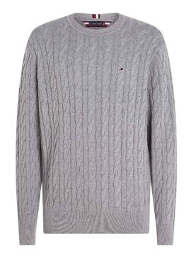Jersey Tommy Hilfiger Classic Gris Para Hombre