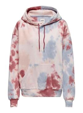 Sudadera Only Joda Tie Dye Rosa para Mujer