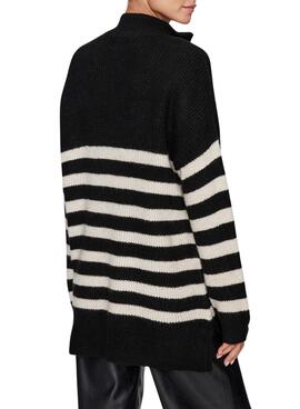 Jersey Only Alfrida Zip Highneck Negro Mujer