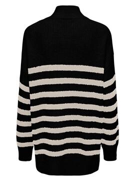 Jersey Only Alfrida Zip Highneck Negro Mujer