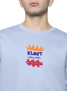 Sudadera Klout Blanca Millán I Azul Unisex