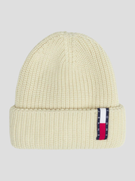 Gorro Tommy Jeans De Punto Con Logo Beige
