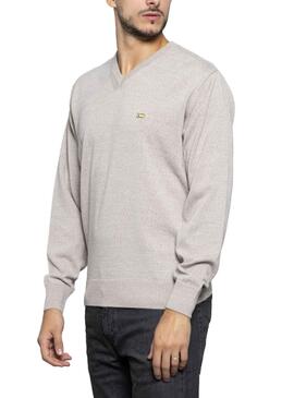 Jersey Klout Basico Pico Beige para Hombre