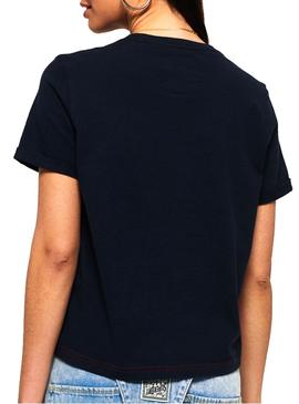 Camiseta Superdry Premium Luxe Colorblock Mujer