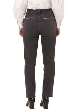 Pantalon Naf Naf Vivo Lurex Negro para Mujer