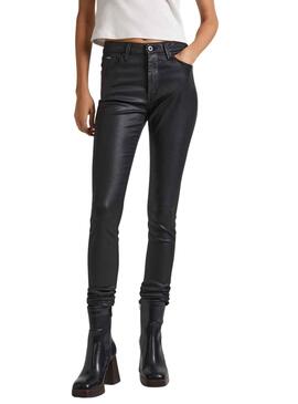 Pantalón Pepe Jeans Regent Skinny Negro Para Mujer