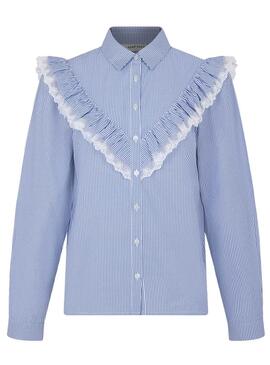 Camisa Naf Naf Babydoll Azul para Mujer