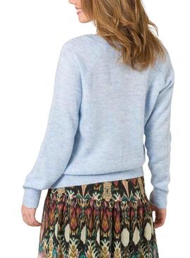 Jersey Naf Naf Pompones Azul para Mujer
