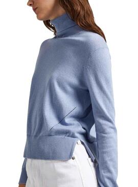 Jersey Pepe Jeans Donna Cuello Vuelto Azul Mujer