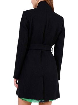 Abrigo Naf Naf Batin Negro para Mujer