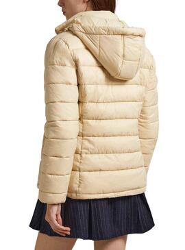 Plumífero Pepe Jeans Maddie Acolchado Beige Mujer