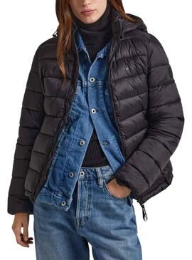 Plumífero Pepe Jeans Maddie Acolchado Negro Mujer