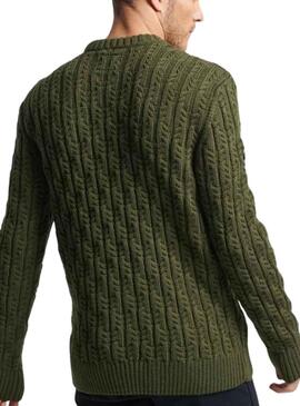 Jersey Superdry Vintage Jacob Verde Para Hombre