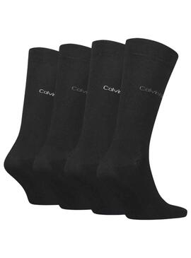 Pack Calcetines Calvin Klein Negros 4P 