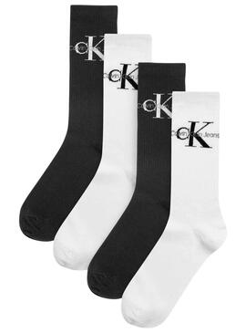Pack Calcetines Calvin Klein Jeans Blanco y Negro