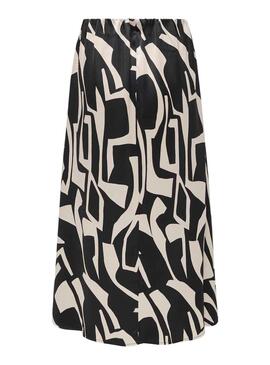 Falda Only Leline Beige y Negro para Mujer