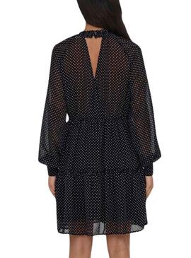 Vestido Only Isabella Topos Negro para Mujer