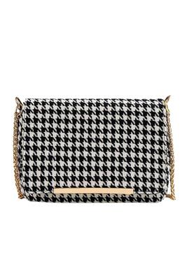Bolso Naf Naf Pata de Gallo Negro y Blanco